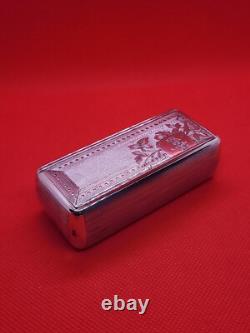 Antique Art Nouveau Silver Snuff Box Wild Boar Head