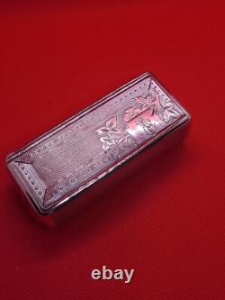 Antique Art Nouveau Silver Snuff Box Wild Boar Head