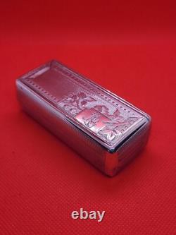 Antique Art Nouveau Silver Snuff Box Wild Boar Head