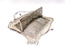 Antique Art Nouveau Solid Silver Chainmail Bag (circa 1900)