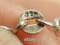 Antique Art Nouveau Solid Silver Pendant Necklace