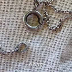 Antique Art Nouveau necklace in solid 830 silver, Scandinavian floral vintage jewelry