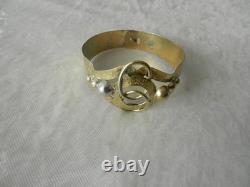 Antique Art Nouveau sterling silver and vermeil bracelet with hot-air balloon decoration
