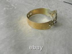 Antique Art Nouveau sterling silver and vermeil bracelet with hot-air balloon decoration