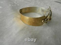 Antique Art Nouveau sterling silver and vermeil bracelet with hot-air balloon decoration