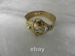 Antique Art Nouveau sterling silver and vermeil bracelet with hot-air balloon decoration