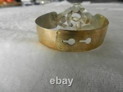 Antique Art Nouveau sterling silver and vermeil bracelet with hot-air balloon decoration