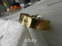 Antique Art Nouveau sterling silver and vermeil bracelet with hot-air balloon decoration