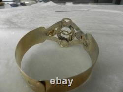 Antique Art Nouveau sterling silver and vermeil bracelet with hot-air balloon decoration