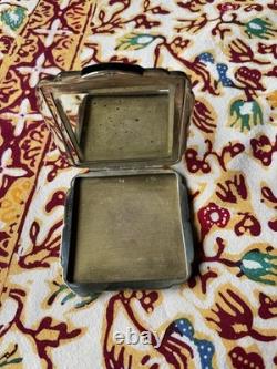 Antique Austrian .900 Silver-Gilt Handbag Powder Compact with Mirror, Circa 1920
