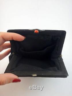 Antique Baroque Sterling Silver Baroque Coral Pearl Coral Art Deco Evening Bag