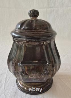 Antique Beautiful Sugar Bowl Candy Dish in Solid 950 Silver, 19th Century, Louis Philippe, 409 g