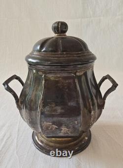 Antique Beautiful Sugar Bowl Candy Dish in Solid 950 Silver, 19th Century, Louis Philippe, 409 g