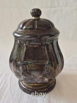 Antique Beautiful Sugar Bowl Candy Dish in Solid 950 Silver, 19th Century, Louis Philippe, 409 g