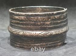 Antique Berber Solid Silver Bracelet, 160g, Siwa, Egypt/Libya, Hallmarked, Circa 1900