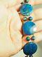 Antique Blue Stone Solid Silver Bracelet