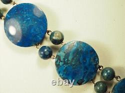 Antique Blue Stone Solid Silver Bracelet