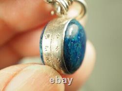 Antique Blue Stone Solid Silver Bracelet