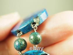 Antique Blue Stone Solid Silver Bracelet