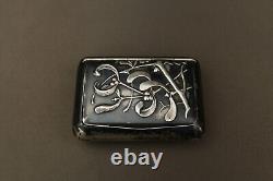 Antique Box Case Solid Silver Vermeil Art Nouveau Quitte Prudent