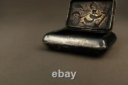 Antique Box Case Solid Silver Vermeil Art Nouveau Quitte Prudent