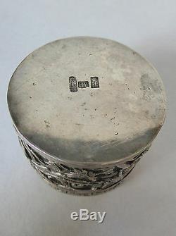 Antique Box Sterling Silver Monkey 19th Century China Silver Box