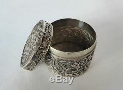 Antique Box Sterling Silver Monkey 19th Century China Silver Box