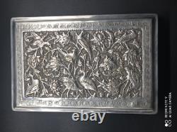 Antique Box or Case in Solid Silver, Persian, Hallmark 84, Asia, Weight 350 g