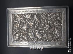 Antique Box or Case in Solid Silver, Persian, Hallmark 84, Asia, Weight 350 g