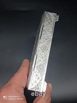 Antique Box or Case in Solid Silver, Persian, Hallmark 84, Asia, Weight 350 g
