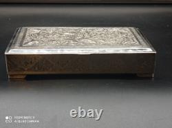 Antique Box or Case in Solid Silver, Persian, Hallmark 84, Asia, Weight 350 g