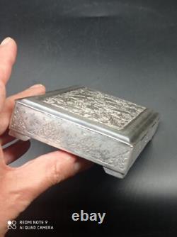 Antique Box or Case in Solid Silver, Persian, Hallmark 84, Asia, Weight 350 g
