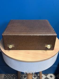 Antique Box with 4 Salt Cellars and a Mustard Pot in Solid Silver, Minerva Mark