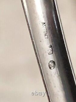 Antique Bracelet in 800 Solid Silver with Floral Design Tree Stamp