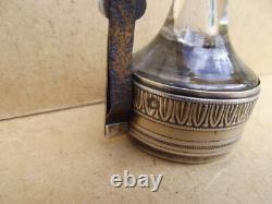 Antique Car Flower Holder Crystal Bouquet Holder with Solid Silver Mount Minerva