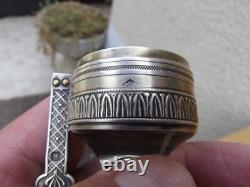 Antique Car Flower Holder Crystal Bouquet Holder with Solid Silver Mount Minerva