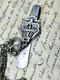 Antique Chatelaine Clasp Solid Silver Floral Decoration 19th Century