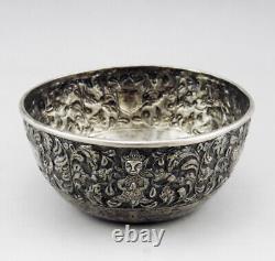 Antique Chinese bowl in solid silver stamped China for Thailand order