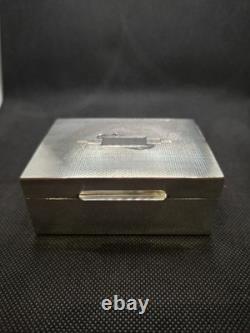 Antique Cigar Humidor in Solid Silver