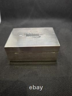 Antique Cigar Humidor in Solid Silver