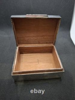 Antique Cigar Humidor in Solid Silver