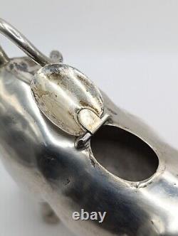 Antique Creamer Silver Milk Jug Shaped Like a Cow 193 g Table Art