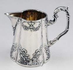 Antique Creamer or Solid Silver and Vermeil Milk Jug Germany Late 19th Century