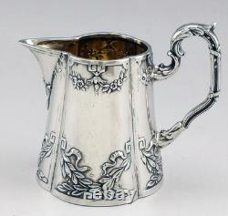 Antique Creamer or Solid Silver and Vermeil Milk Jug Germany Late 19th Century