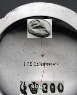 Antique Creamer or Solid Silver and Vermeil Milk Jug Germany Late 19th Century