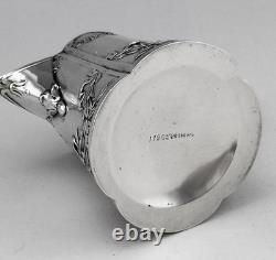 Antique Creamer or Solid Silver and Vermeil Milk Jug Germany Late 19th Century