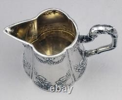 Antique Creamer or Solid Silver and Vermeil Milk Jug Germany Late 19th Century