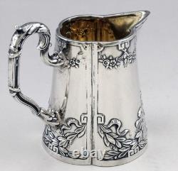 Antique Creamer or Solid Silver and Vermeil Milk Jug Germany Late 19th Century