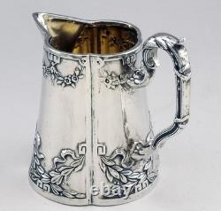 Antique Creamer or Solid Silver and Vermeil Milk Jug Germany Late 19th Century