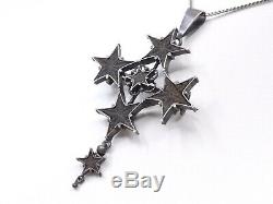 Antique Cross In Solid Silver And Star Of Digne St Vincent Provence Xixeme